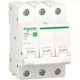 Автоматический выключатель Schneider Electric RESI9 (С) 25А 3P 6000A