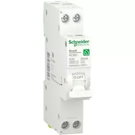 Автоматический выключатель Schneider Electric RESI9 дифференциального тока (ДИФ) 1P+N С 20А 6000A 30