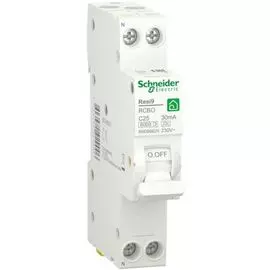 Автоматический выключатель Schneider Electric RESI9 дифференциального тока (ДИФ) 1P+N С 25А 6000A 30