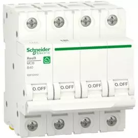 Автоматический выключатель Schneider Electric RESI9 Resi9 - 4P, тип хар-ки B, 40 А, 400 В AC, 6кА