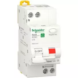 Автоматический выключатель Schneider Electric RESI9 дифференциального тока (ДИФ) 1P+N С 16А 6000A 10мА тип A