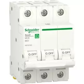 Автоматический выключатель Schneider Electric RESI9 Resi9 - 3P, тип хар-ки B, 63 А, 400 В AC, 6кА