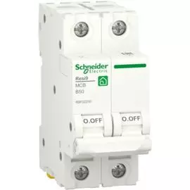 Автоматический выключатель Schneider Electric RESI9 Resi9 - 2P, тип хар-ки B, 50 А, 400 В AC, 6кА