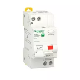 Автоматический выключатель Schneider Electric RESI9 R9D25620 дифференциального тока (ДИФ) 1P+N С 20А 6000A 30мА тип AС