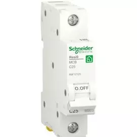 Автоматический выключатель Schneider Electric RESI9 R9F12125 (С) 25А 1P 6000A