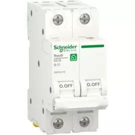 Автоматический выключатель Schneider Electric RESI9 Resi9 - 2P, тип хар-ки B, 10 А, 400 В AC, 6кА