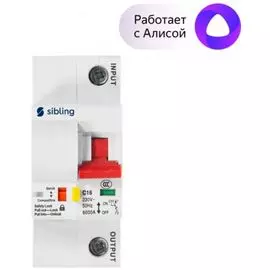 Автоматический выключатель Sibling Powerswitch-A16 умный (с расходомером) однополюсной