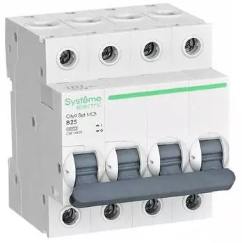 Автоматический выключатель Systeme Electric C9F14425 City9 Set B 25А 4P 4.5kA 400В