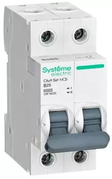 Автоматический выключатель Systeme Electric C9F16225 City9 Set B 25А 2P 6kA 230В