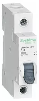 Автоматический выключатель Systeme Electric C9F34110 City9 Set С 10А 1P 4.5kA 230В