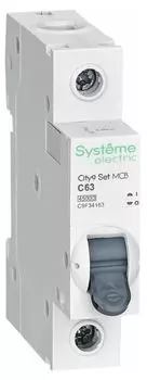Автоматический выключатель Systeme Electric C9F34163 City9 Set С 63А 1P 4.5kA 230В