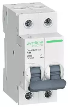 Автоматический выключатель Systeme Electric C9F34225 City9 Set С 25А 2P 4.5kA 230В