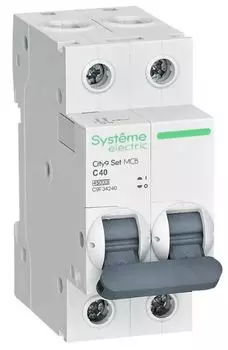 Автоматический выключатель Systeme Electric C9F34240 City9 Set С 40А 2P 4.5kA 230В