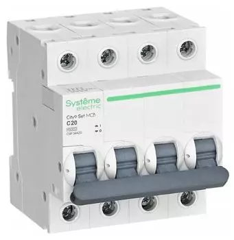 Автоматический выключатель Systeme Electric C9F34420 City9 Set С 20А 4P 4.5kA 400В