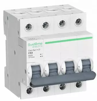 Автоматический выключатель Systeme Electric C9F34463 City9 Set С 63А 4P 4.5kA 400В