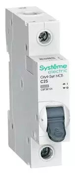Автоматический выключатель Systeme Electric C9F36125 City9 Set С 25А 1P 6kA 230В