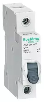 Автоматический выключатель Systeme Electric C9F36140 City9 Set С 40А 1P 6kA 230В
