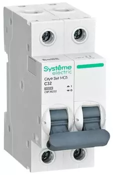 Автоматический выключатель Systeme Electric C9F36232 City9 Set С 32А 2P 6kA 230В