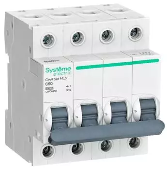 Автоматический выключатель Systeme Electric C9F36450 City9 Set С 50А 4P 6kA 400В