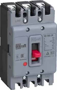 Автоматический выключатель в литом корпусе DEKraft 22741DEK 3P 16А 25кА ВА-302