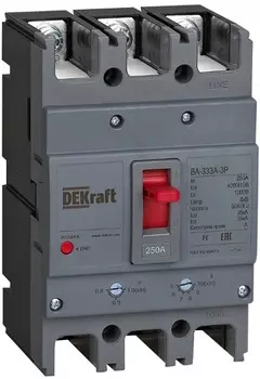 Автоматический выключатель в литом корпусе DEKraft 28122DEK 3P 200A 35кА ВА-333А