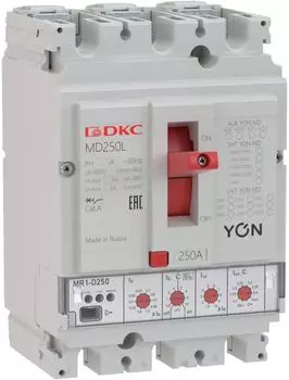 Автоматический выключатель в литом корпусе DKC MD100N-MR1 микропроцессорный расцепитель, 40kA, 400 В~, 3P, 100А, "YON"