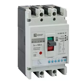 Автоматический выключатель в литом корпусе EKF mccb99-100-100me ВА-99М 100/100А 3P 50кА с электронным расцепителем