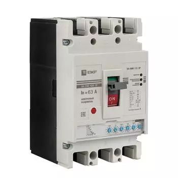 Автоматический выключатель в литом корпусе EKF mccb99-100-63me ВА-99М 100/63А 3P 50кА с электронным расцепителем