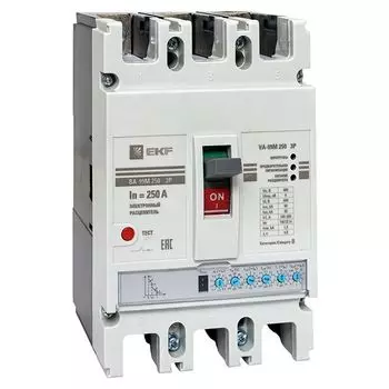 Автоматический выключатель в литом корпусе EKF mccb99-250-250me ВА-99М 250/250А 3P 50кА с электронным расцепителем