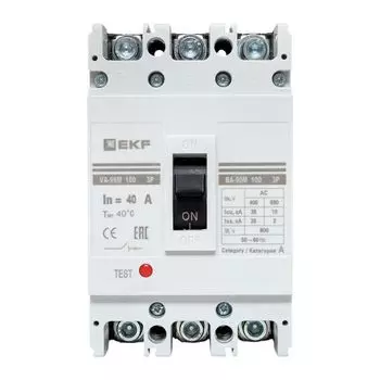 Автоматический выключатель в литом корпусе EKF mccb99-100-40m ВА-99М 100/40А 3P 35кА