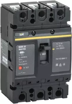Автоматический выключатель в литом корпусе IEK SVA30-3-0100-02 ВА88-35 3Р 100А 35кА MASTER