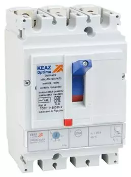 Автоматический выключатель в литом корпусе КЭАЗ 291417 OptiMat D250L-TM100-УХЛ3