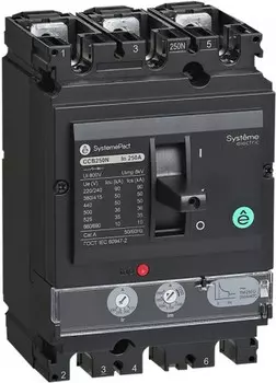 Автоматический выключатель в литом корпусе Systeme Electric SPC250F200L3DF SYSTEMEPACT CCB250 36KA 3P3D TMD200 рычаг