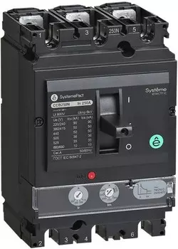Автоматический выключатель в литом корпусе Systeme Electric SPC250F250L3DF SYSTEMEPACT CCB250 36KA 3P3D TMD250 рычаг