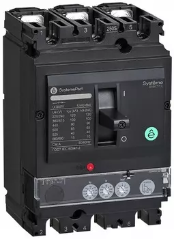 Автоматический выключатель в литом корпусе Systeme Electric SPC160F16022L3DF SYSTEMEPACT CCB160 36KA 3P3D S2.2 160A рычаг