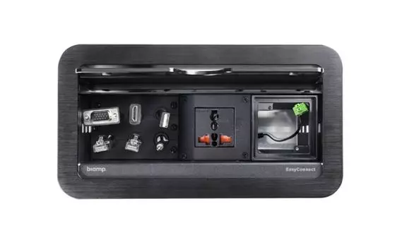 Аксессуар BIAMP EasyConnect EC-PKP-EU 910.0121.900 для настольного монтажа Cable cubby, 1 EU power connector