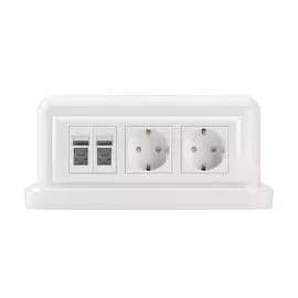 Башенка DKC 09050 напольная BUS, 12 модулей, белая, "In-liner Front"