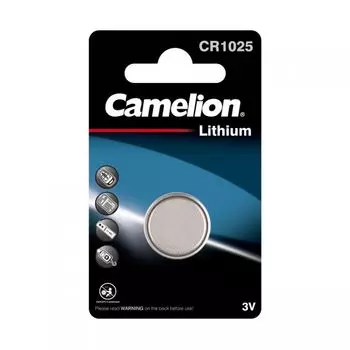 Батарейка Camelion CR1025-BP1 CR1025, 3 В, 30 мА.ч, 1 шт в упаковке (5228)
