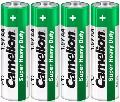 Батарейка Camelion R6P-SP4G R6P/AA, 1,5 В, 1200 мА.ч, 4 шт в упаковке