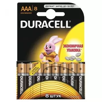 Батарейка Duracell LR03 Basic 8шт, size AAA