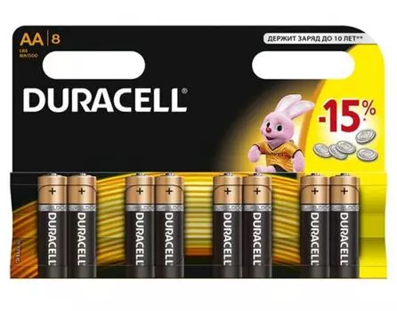 Батарейка Duracell LR6 Basic 8шт, size АА
