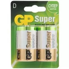 Батарейка GP Super Alkaline 13A LR20 13A-BC2 1.5V, 2шт, 13.1Ah, size D