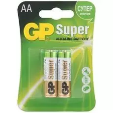 Батарейка GP Super Alkaline 15A LR6 15A-U2 1.5V, 2шт, 2.5Ah, size AA