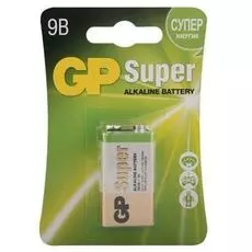 Батарейка GP Super Alkaline 1604A 6LF22 9V, 1шт, 0.55Ah, size E Крона