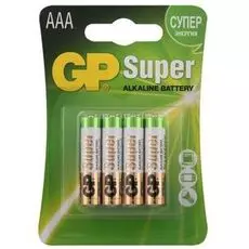Батарейка GP Super Alkaline 24A LR03 1.5V, 4шт, 1.15Ah, size A