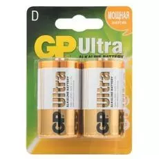 Батарейка GP Ultra Alkaline 13AU LR20 1,5V, 2шт, 14.3Ah, size D