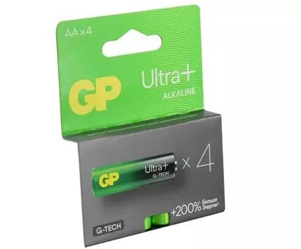 Батарейка GP Ultra Plus Alkaline 15AUPA21-2CRSB4 1.5V, 4шт, size AA, щелочная