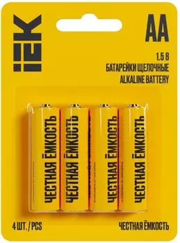 Батарейка IEK ABT-LR06-OP-L04 щелочные Alkaline LR06/AA (4шт/блистер)