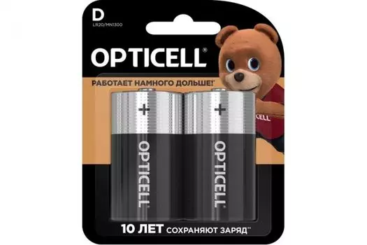 Батарейка OPTICELL 5051005 LR20 BL2