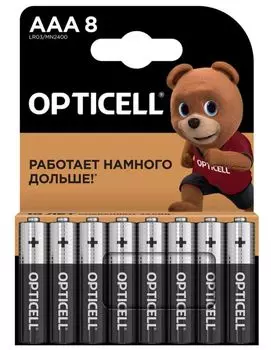 Батарейка OPTICELL 5051009 алкалиновый AAA/LR03 (блист. 8шт) Basic Opticell